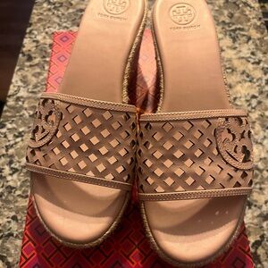 Tory Burch Women's Brown Slide Sandals